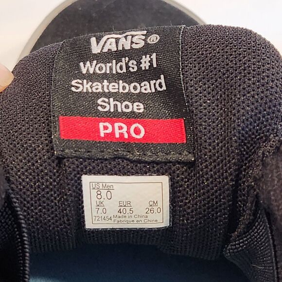 Vans Kyle Walker Pro Black White w/ Gray Sole Men's Size 8 Black Laces Old Skool - Picture 8 of 8